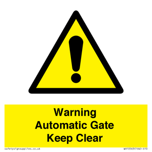 Warning Automatic Gate Keep Clear